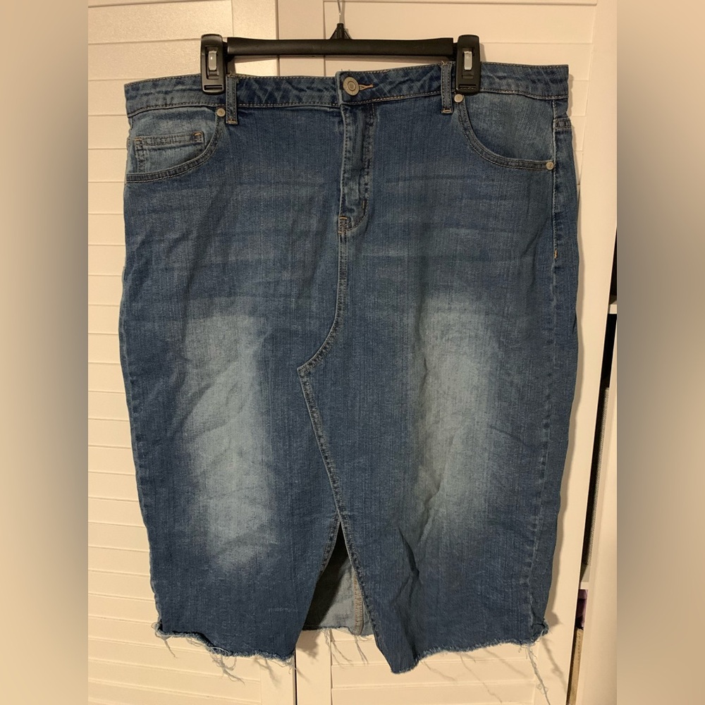 Eloquii Plus Size Denim Pencil Skirt